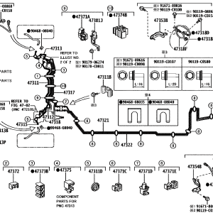 473110R160 Front Brake Tube, No. 1 (Applicable to Toyota bZ4X)