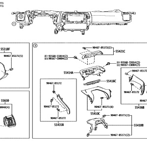 553180R060C0 Instrument Panel Side Cover, No. 2 (Applicable to Toyota bZ4X)