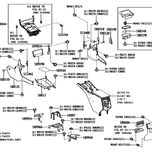 588030R090C0 Console Box Cup Holder Sub-Assembly (Applicable to Toyota bZ4X)