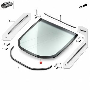 7321131YH01 Rear Windshield Glass / Rear Window (Applicable to Honda NS2)