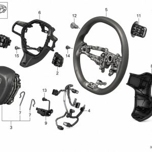 78501-31Y-H10ZA Steering Wheel [Natural Black] (Applicable to Honda)