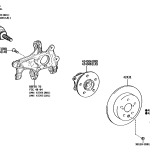 90177-C0004 Nut (For Rear Axle RH Shaft) (Applicable to Toyota)
